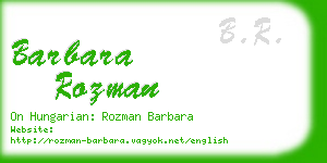 barbara rozman business card